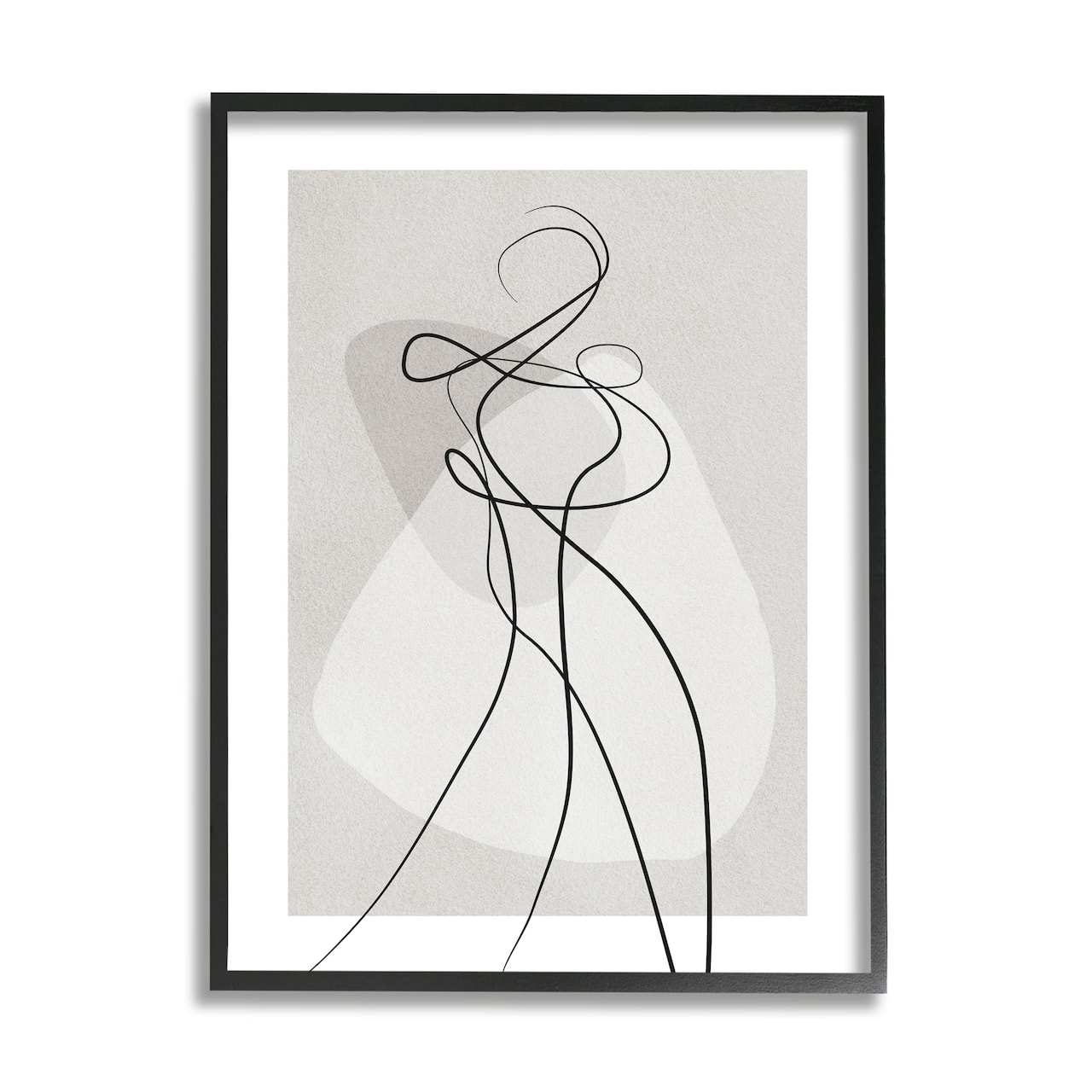 Stupell Industries Surreal Figure Expressive Body Abstract Contemporary in Black Frame Wall Art